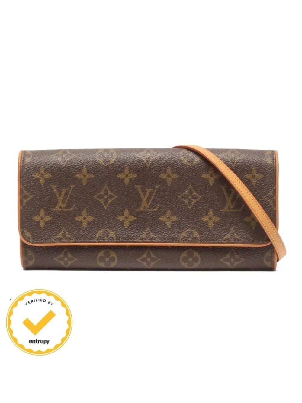 Louis Vuitton 2-Way Clutch Shoulder Bag Crossbody Pochette Twin GM Monogram